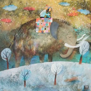 Doba ledová 50x50 #akryl #painting #iceage