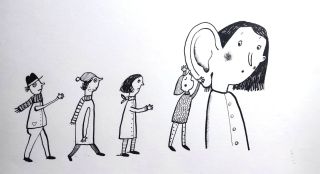 Posílám ucho.....zakázka tři roky stará ...stále aktuální... ucho co naslouchá!díky všem kdo tyhle uši mají...❤️